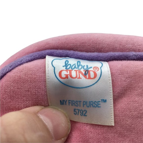 Baby Gund My First Purse Plush Item 5792 Pink Hook Loop Closure Toddler Play Toy - Picture 3 of 6